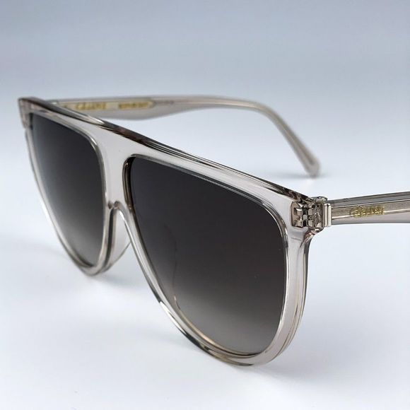 NEW CELINE CL40006F 72F Shiny Light Pink Gradient Brown  Pilot Women Sunglasses - Picture 7 of 11